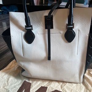 Black and white michael kors bag